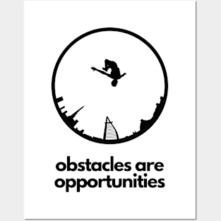 Obstacles are Opportunities Parkour Posters and Art